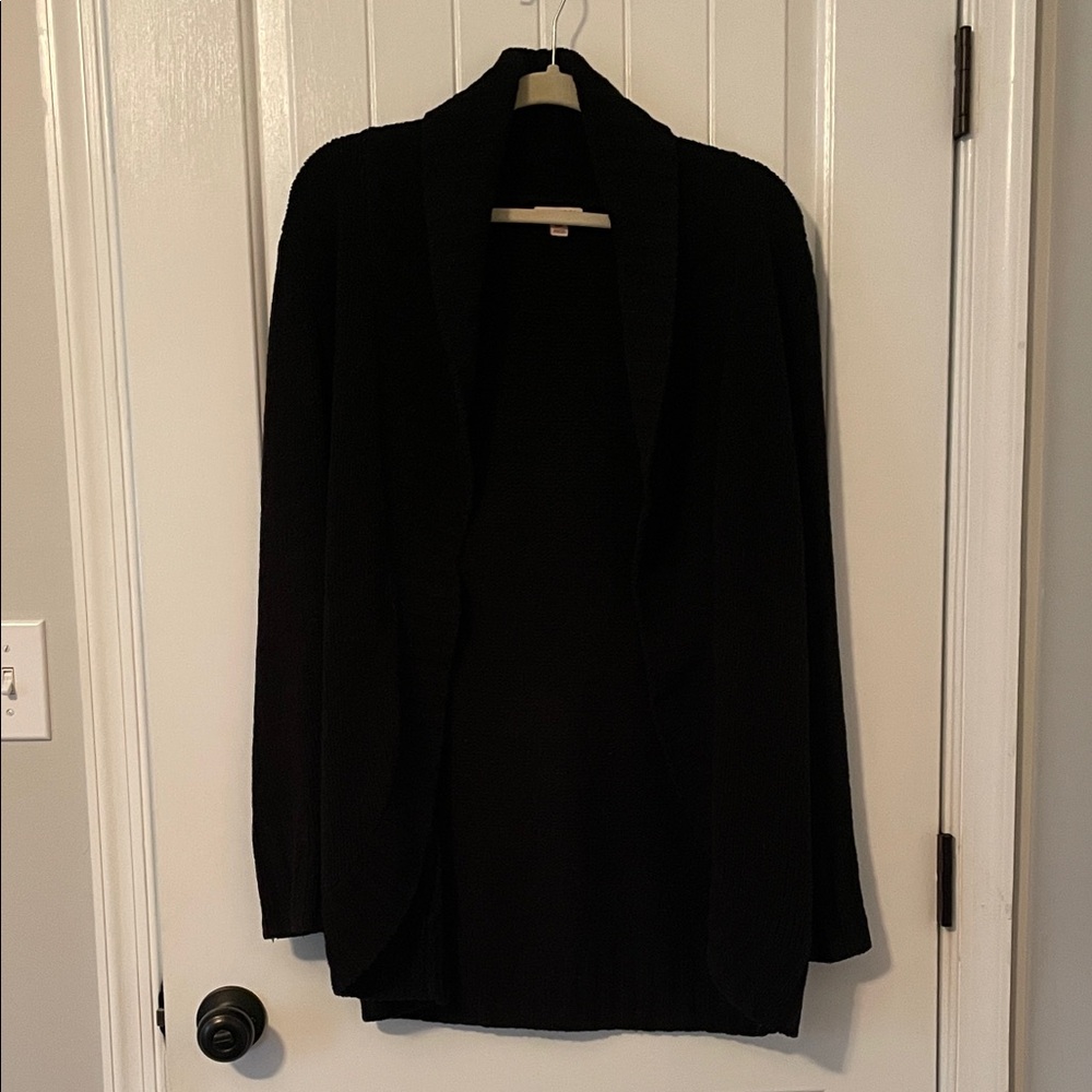 Black Shawl Collar Cardigan
